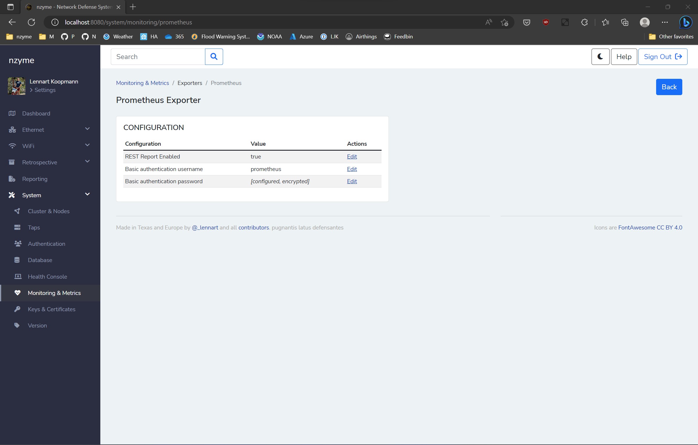 Encrypted Configuration Screenshot