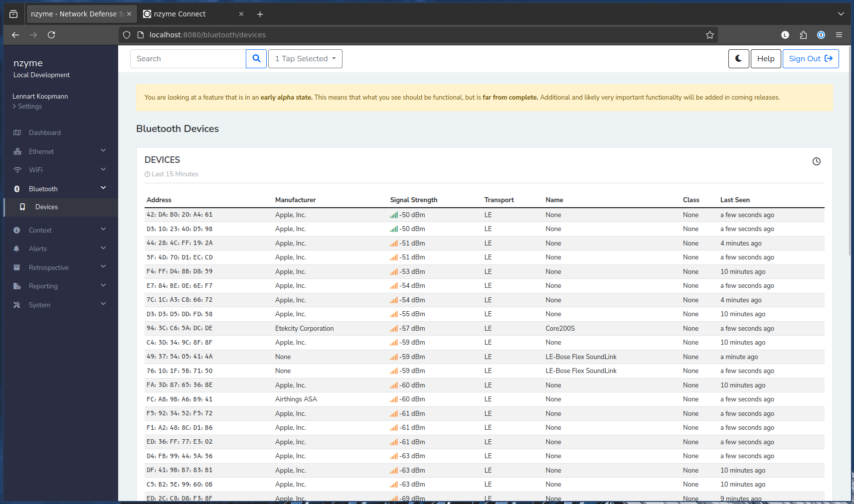 nzyme Screenshot