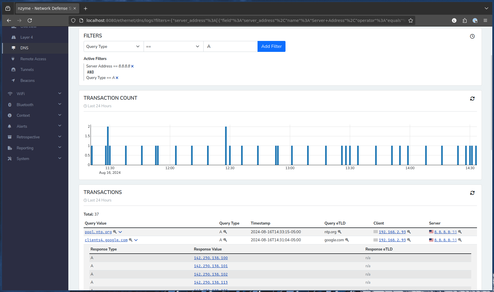 nzyme Screenshot