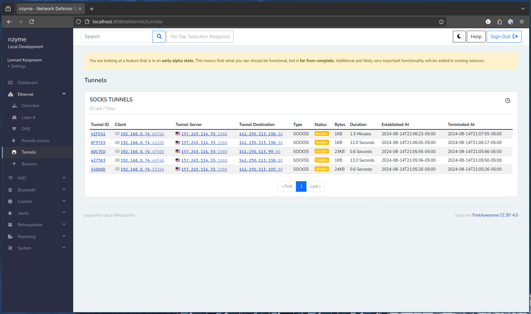 nzyme Screenshot