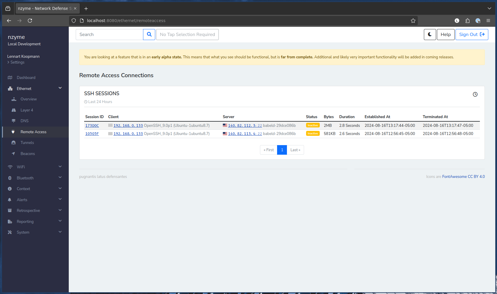 nzyme Screenshot